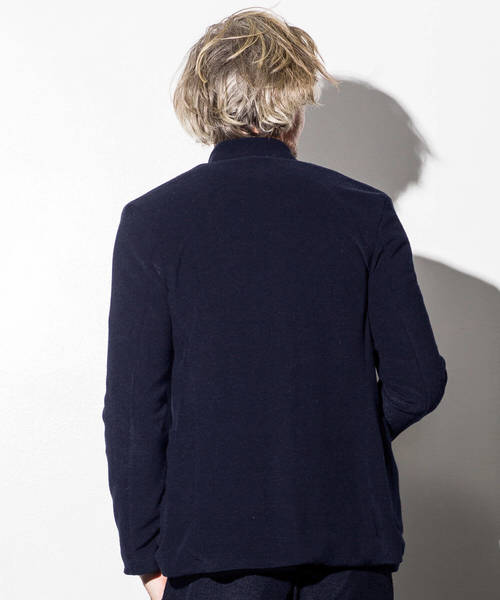 1piu1uguale3 RELAX（ウノピュウノウグァーレトレリラックス）の「1PIU1UGUALE3 RELAX(ウノピゥウノウグァーレトレ)テリークロスパイルジャケット（テーラードジャケット・メンズ・ブラック/グレー/ネイビー・SMALL/MEDIUM/LARGE/X-LARGE）」の7枚目の写真