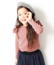 devirock | 厚手もっちり肩フリル長袖Tシャツ(Tシャツ/カットソー)