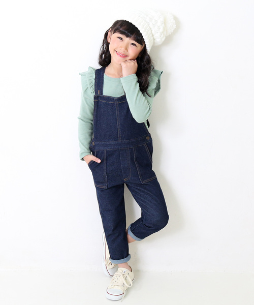 devirock(デビロック)の「厚手もっちり肩フリル長袖Tシャツ(Tシャツ/カットソー・キッズ・ピンク系その他/ネイビー/グリーン系その他/レッド系その他/オフホワイト/スモークピンク/ブラック/カーキ/ラベンダー/ヘザーチャコール/キャメル/ブルーグレー・100cm/110cm/120cm/130cm/140cm/150cm/80cm/90cm/160cm)」の17枚目の写真