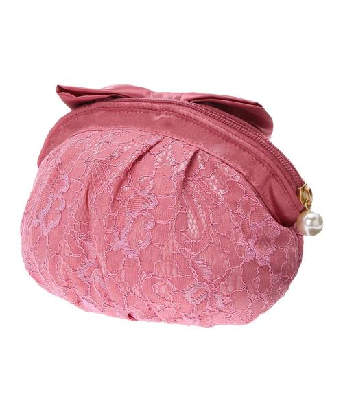 Maison de FLEUR(メゾンドフルール)の「ピンクピンクピンクレースパールリボンポーチ(ポーチ・レディース・ピンク/ライトピンク/ピンク系その他2・FREE)」の9枚目の写真