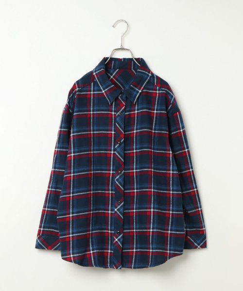 VENCEEXCHANGE（ヴァンスエクスチェンジ）の「3WAYチェックシャツ（シャツ/ブラウス・レディース・イエロー/スカイブルー/ブラウン・M）」の3枚目の写真