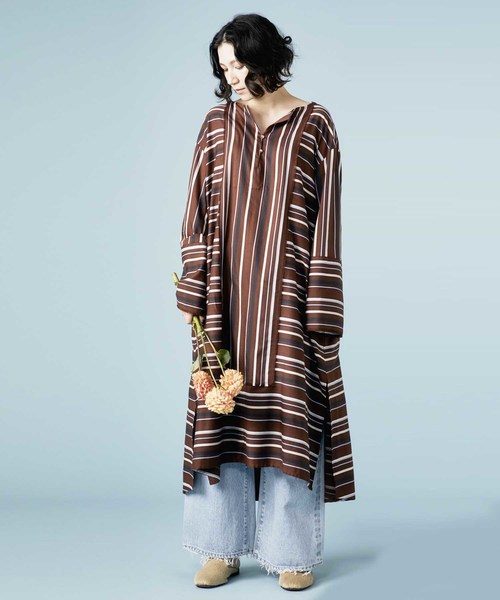 Johnbull ジョンブル の メキシコストライプワンピース シャツワンピース Wear