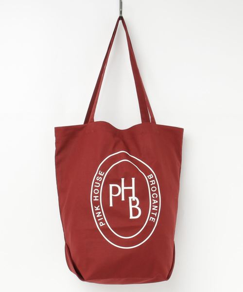 海外限定 Brocanteイニシャルロゴプリント トートバッグ 大 トートバッグ Pinkhouse Brocante ピンクハウスブロカント のファッション Pinkhouse セール Brocante ピンクハウスブロカント のトートバッグ Pinkhouse House Pinkhouse