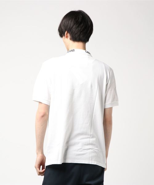 Calvin Klein Jeans(カルヴァンクラインジーンズ)の「ロゴ ニット ポロシャツ(ポロシャツ・メンズ・ホワイト/ブラック・S/M/L/XL)」の4枚目の写真