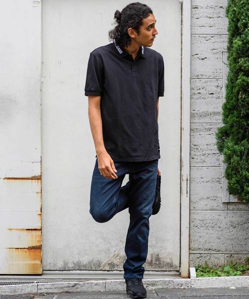 Calvin Klein Jeans(カルヴァンクラインジーンズ)の「ロゴ ニット ポロシャツ(ポロシャツ・メンズ・ホワイト/ブラック・S/M/L/XL)」の6枚目の写真