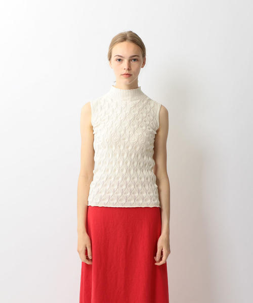 Steven Alan（スティーブンアラン）の「＜Steven Alan＞COTTON NO-SLEEVE KNIT/ニット（ニット/セーター・レディース・オリーブ/ホワイト/ブラック/オフホワイト・FREE）」の3枚目の写真