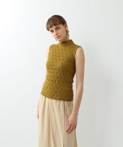 Steven Alan（スティーブンアラン）の「＜Steven Alan＞COTTON NO-SLEEVE KNIT/ニット（ニット/セーター・レディース・オリーブ/ホワイト/ブラック/オフホワイト・FREE）」の4枚目の写真