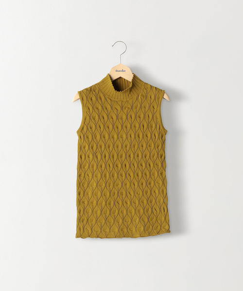 Steven Alan（スティーブンアラン）の「＜Steven Alan＞COTTON NO-SLEEVE KNIT/ニット（ニット/セーター・レディース・オリーブ/ホワイト/ブラック/オフホワイト・FREE）」の6枚目の写真