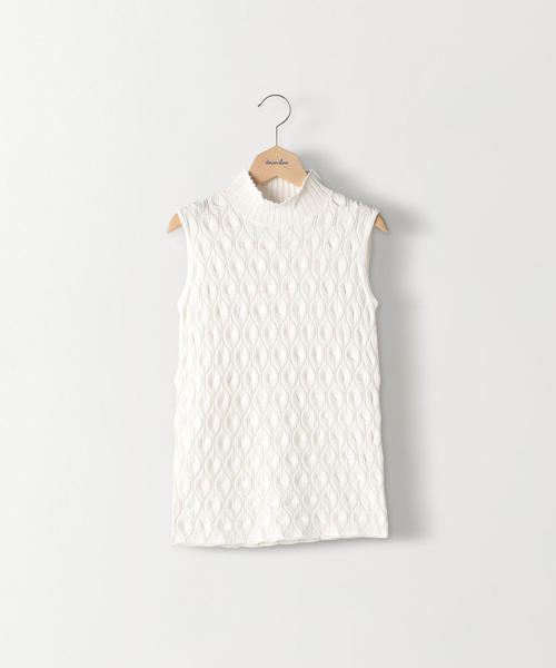 Steven Alan（スティーブンアラン）の「＜Steven Alan＞COTTON NO-SLEEVE KNIT/ニット（ニット/セーター・レディース・オリーブ/ホワイト/ブラック/オフホワイト・FREE）」の7枚目の写真
