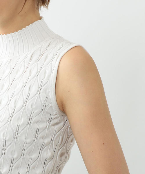 Steven Alan（スティーブンアラン）の「＜Steven Alan＞COTTON NO-SLEEVE KNIT/ニット（ニット/セーター・レディース・オリーブ/ホワイト/ブラック/オフホワイト・FREE）」の15枚目の写真