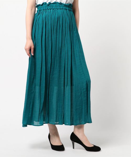 rps（アールピーエス）の「スラブ消しプリーツスカート（スカート・レディース・ブラック/グレイッシュベージュ/グリーン/ブルー/マスタード・M）」の21枚目の写真