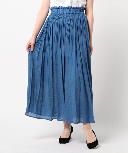 rps（アールピーエス）の「スラブ消しプリーツスカート（スカート・レディース・ブラック/グレイッシュベージュ/グリーン/ブルー/マスタード・M）」の22枚目の写真