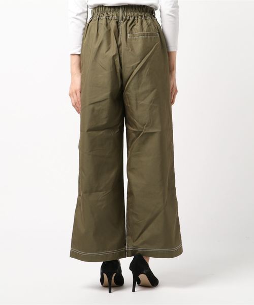 WEGO（ウィゴー）の「WEGO/ステッチタックワイドパンツ（スラックス・レディース・ベージュ/カーキ/ブラック/ホワイト/ダークベージュ・LARGE/SMALL/MEDIUM）」の13枚目の写真