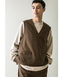 MONKEY TIME | ＜monkey time＞ TR MINI CHECK VNECK PULLOVER VEST/ベスト(ベスト)