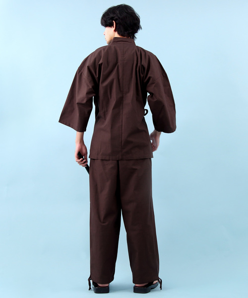 ８(eight)（エイト）の「コットン 作務衣 作業着 ネイビー 甚平（浴衣・メンズ・ブラック/ダークブラウン/ネイビー/グリーン・MEDIUM/LARGE/X-LARGE）」の18枚目の写真