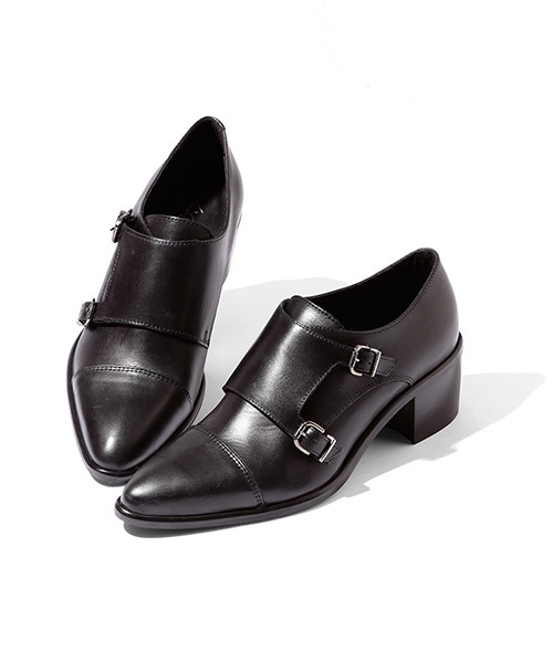 Ray BEAMS（レイビームス）の「PAM / ダブル モンク ストラップ（ドレスシューズ・レディース・ブラック/ボルドー・35/39/38/37/36）」の2枚目の写真