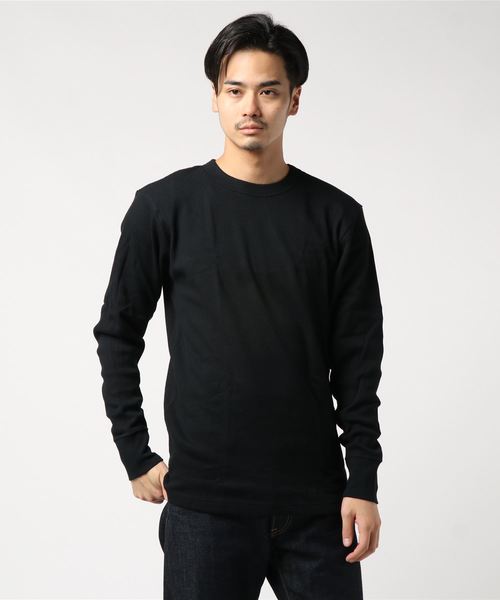 HANES（ヘインズ）の「【HANES/ヘインズ】ＢＥＥＦＹサーマルクルー　ＨＭ４－Ｑ１０３　ビーフィー（Tシャツ/カットソー・メンズ・ホワイト/ブラック/ネイビー/グレー・MEDIUM/LARGE/X-LARGE）」の3枚目の写真