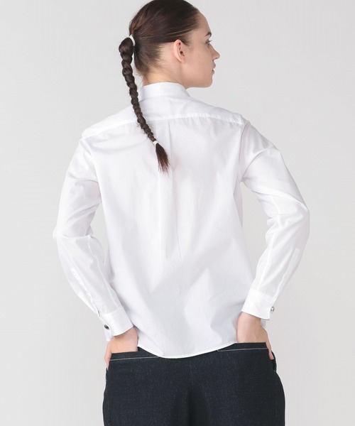FRAPBOIS(フラボア)の「シールシャツ(シャツ/ブラウス・レディース・ホワイト/ブラック・1/2)」の4枚目の写真