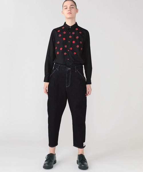 FRAPBOIS(フラボア)の「シールシャツ(シャツ/ブラウス・レディース・ホワイト/ブラック・1/2)」の9枚目の写真