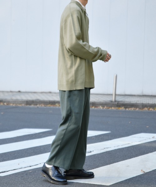 kutir(クティール)の「ポロニット(ニット/セーター・メンズ・ライトグレー/ダークグリーン/ダークブラウン・MEDIUM/LARGE)」の12枚目の写真