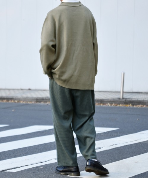 kutir(クティール)の「ポロニット(ニット/セーター・メンズ・ライトグレー/ダークグリーン/ダークブラウン・MEDIUM/LARGE)」の15枚目の写真