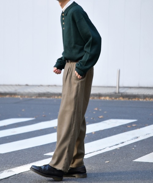 kutir(クティール)の「ポロニット(ニット/セーター・メンズ・ライトグレー/ダークグリーン/ダークブラウン・MEDIUM/LARGE)」の16枚目の写真