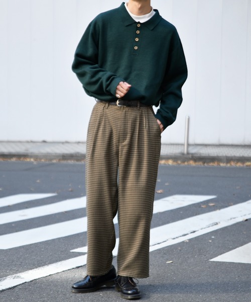 kutir(クティール)の「ポロニット(ニット/セーター・メンズ・ライトグレー/ダークグリーン/ダークブラウン・MEDIUM/LARGE)」の19枚目の写真