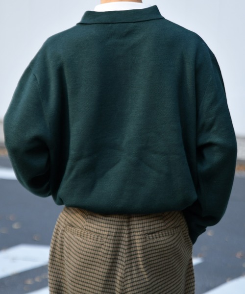 kutir(クティール)の「ポロニット(ニット/セーター・メンズ・ライトグレー/ダークグリーン/ダークブラウン・MEDIUM/LARGE)」の7枚目の写真