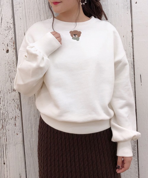 one after another NICE CLAUP（ワンアフターアナザーナイスクラップ）の「アソートスウェット（Tシャツ/カットソー・レディース・ベージュ/アイボリー/ミント/モカ・FREE）」の2枚目の写真