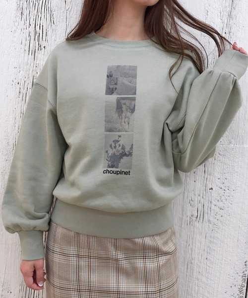 one after another NICE CLAUP（ワンアフターアナザーナイスクラップ）の「アソートスウェット（Tシャツ/カットソー・レディース・ベージュ/アイボリー/ミント/モカ・FREE）」の4枚目の写真
