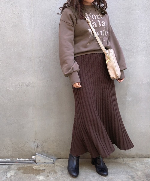 one after another NICE CLAUP（ワンアフターアナザーナイスクラップ）の「アソートスウェット（Tシャツ/カットソー・レディース・ベージュ/アイボリー/ミント/モカ・FREE）」の6枚目の写真