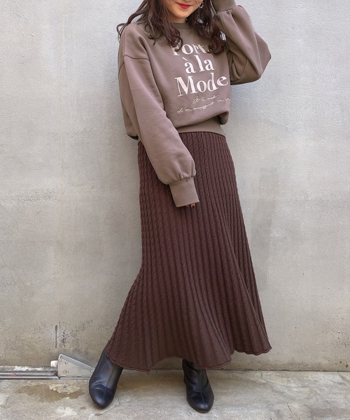 one after another NICE CLAUP（ワンアフターアナザーナイスクラップ）の「アソートスウェット（Tシャツ/カットソー・レディース・ベージュ/アイボリー/ミント/モカ・FREE）」の8枚目の写真