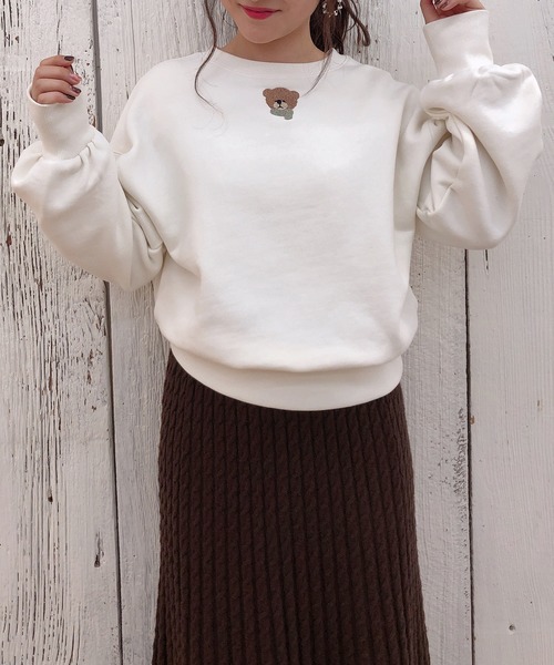 one after another NICE CLAUP（ワンアフターアナザーナイスクラップ）の「アソートスウェット（Tシャツ/カットソー・レディース・ベージュ/アイボリー/ミント/モカ・FREE）」の14枚目の写真