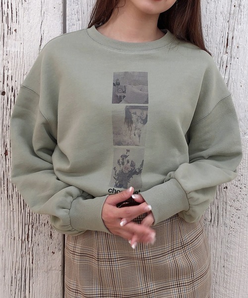 one after another NICE CLAUP（ワンアフターアナザーナイスクラップ）の「アソートスウェット（Tシャツ/カットソー・レディース・ベージュ/アイボリー/ミント/モカ・FREE）」の16枚目の写真