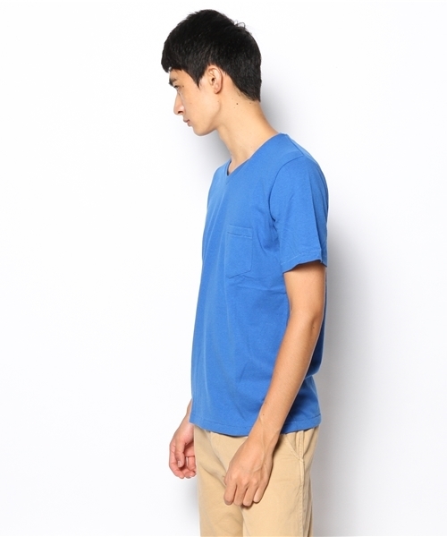 WEGO（ウィゴー）の「WEGO/USコットンVネックポケットTシャツ（Tシャツ/カットソー・メンズ・ホワイト/ネイビー/ロイヤルブルー/ライトピンク・LARGE/MEDIUM）」の6枚目の写真