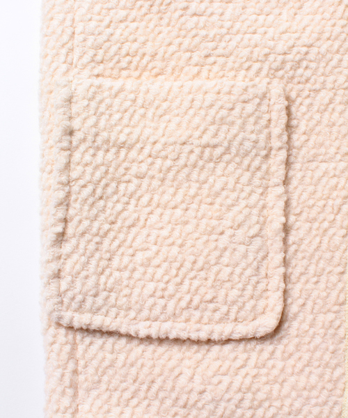 Ray BEAMS（レイビームス）の「Ray BEAMS / ブークレガウンコート（その他アウター・レディース・オフホワイト/ブラック・ONE SIZE）」の6枚目の写真