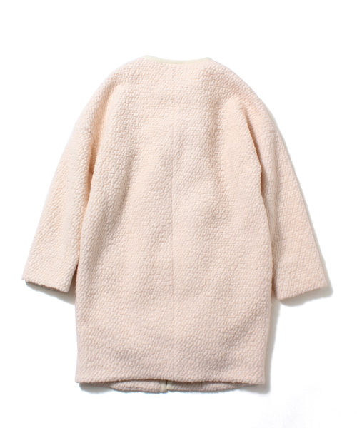 Ray BEAMS（レイビームス）の「Ray BEAMS / ブークレガウンコート（その他アウター・レディース・オフホワイト/ブラック・ONE SIZE）」の9枚目の写真