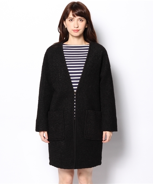 Ray BEAMS（レイビームス）の「Ray BEAMS / ブークレガウンコート（その他アウター・レディース・オフホワイト/ブラック・ONE SIZE）」の18枚目の写真