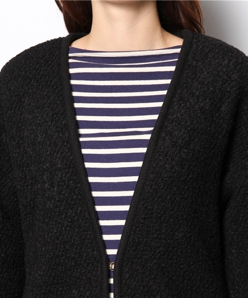 Ray BEAMS（レイビームス）の「Ray BEAMS / ブークレガウンコート（その他アウター・レディース・オフホワイト/ブラック・ONE SIZE）」の22枚目の写真