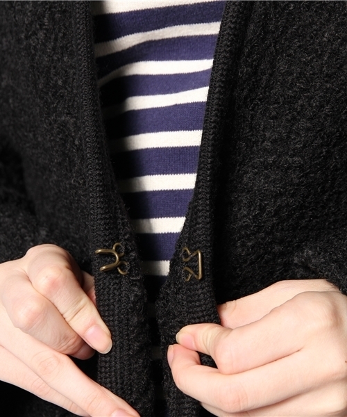 Ray BEAMS（レイビームス）の「Ray BEAMS / ブークレガウンコート（その他アウター・レディース・オフホワイト/ブラック・ONE SIZE）」の15枚目の写真