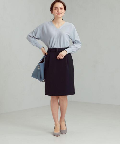 green label relaxing スカートスーツ ネイビー サラフール green label relaxing スカートスーツ ネイビー サラフール