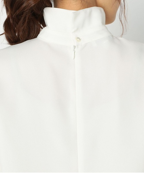 NARACAMICIE(ナラカミーチェ)の「レース付ジョーゼット長袖プルオーバーシャツ(シャツ/ブラウス・レディース・ホワイト/グレー・MEDIUM/LARGE/SMALL)」の8枚目の写真