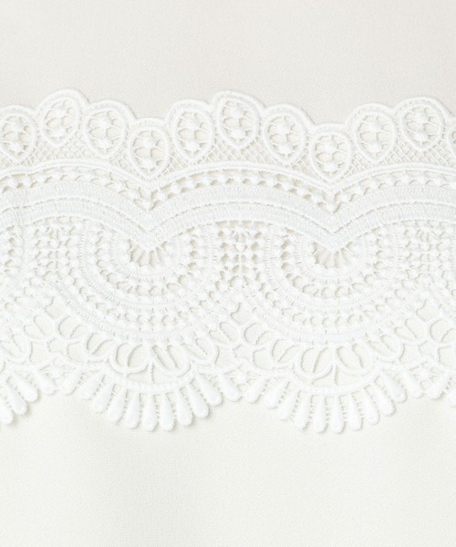 NARACAMICIE(ナラカミーチェ)の「レース付ジョーゼット長袖プルオーバーシャツ(シャツ/ブラウス・レディース・ホワイト/グレー・MEDIUM/LARGE/SMALL)」の15枚目の写真