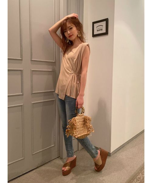 RESEXXY（リゼクシー）の「べっ甲ハンドルバッグ（ハンドバッグ・レディース・ベージュ/ブラウン・FREE）」の5枚目の写真