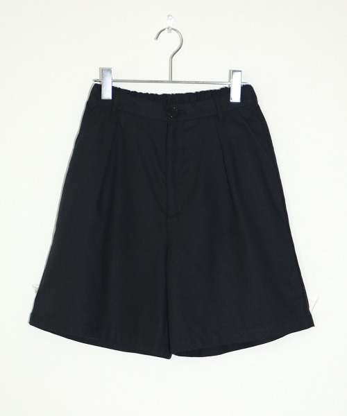 Bab（バブ）の「【WEB限定】コットンリネンハーフパンツ/リネンブレンドコンパクトキュロットショートパンツ（その他パンツ・レディース・ブラック/ベージュ・38）」の7枚目の写真