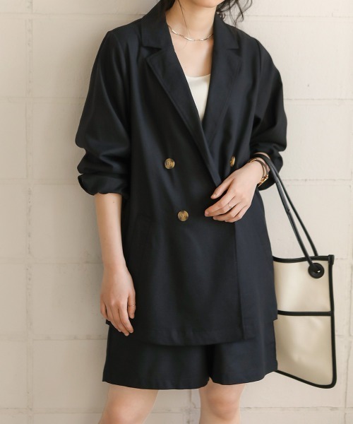 Bab（バブ）の「【WEB限定】コットンリネンハーフパンツ/リネンブレンドコンパクトキュロットショートパンツ（その他パンツ・レディース・ブラック/ベージュ・38）」の19枚目の写真