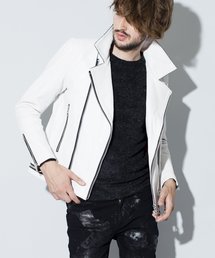 メンズのライダースジャケット ホワイト 白色系 ファッション通販 Zozotown