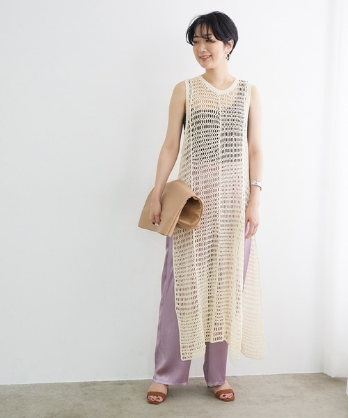 ADAM ET ROPE'（アダムエロペ）の「ワンショルダー風ブラトップ（タンクトップ・レディース・チャコールグレー/ベージュ系その他/ピンク系その他・FREE）」の19枚目の写真