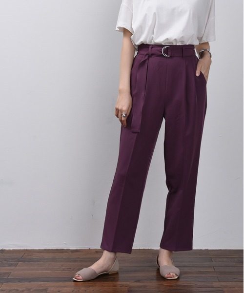 FUN.TRINITY(ファン トリニティー)の「カラーテーパードパンツ(その他パンツ・レディース・パープル/アイボリー/ミント/ブルー・M)」の4枚目の写真