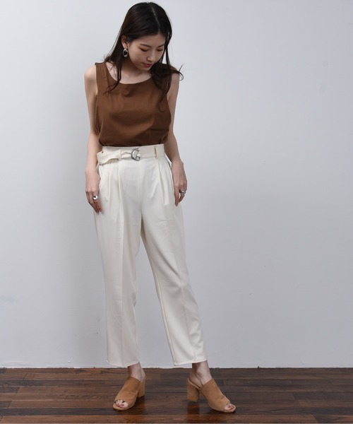 FUN.TRINITY(ファン トリニティー)の「カラーテーパードパンツ(その他パンツ・レディース・パープル/アイボリー/ミント/ブルー・M)」の1枚目の写真